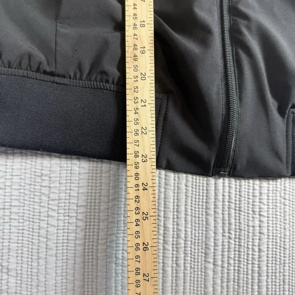 Banana Republic Black Bomber Jacket Mens M Full Zip Minimalist Normcore